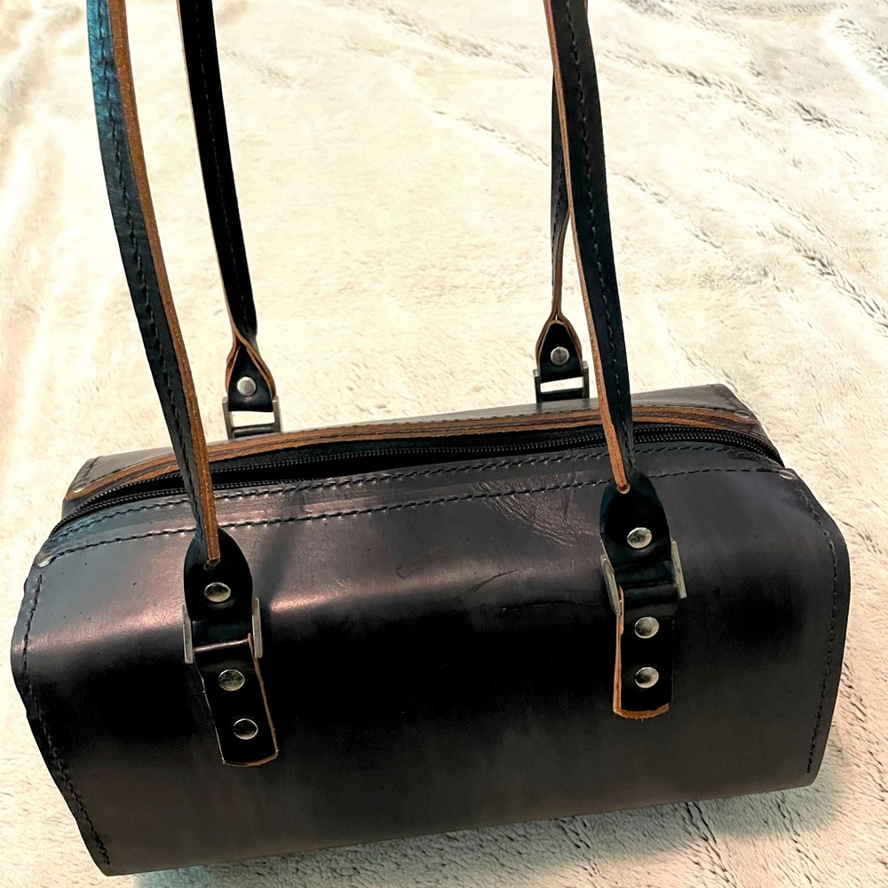 Unique Fiveleft leather bowler bag